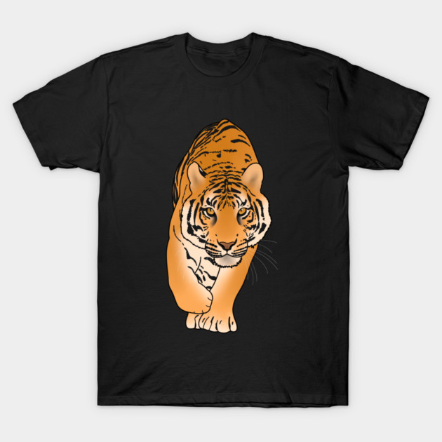 Tiger Stalking, Big Cat, Love Tigers T-Shirt by logiamerch