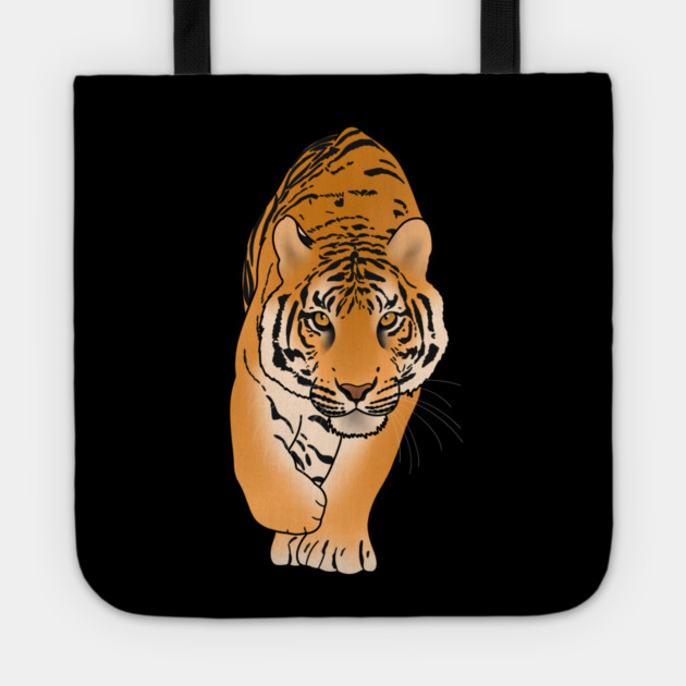 Tiger Stalking, Big Cat, Love Tigers Tote by logiamerch