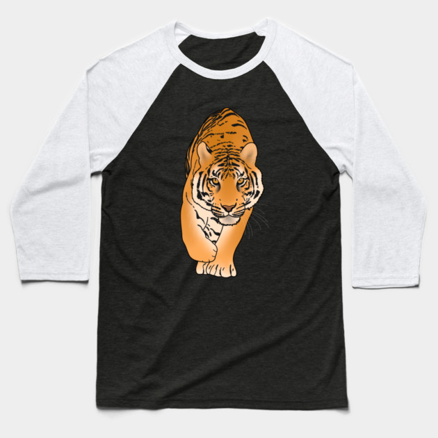Tiger Stalking, Big Cat, Love Tigers Baseball T-Shirt by logiamerch
