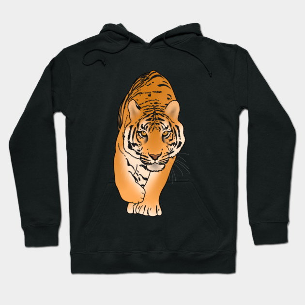 Tiger Stalking, Big Cat, Love Tigers Hoodie by logiamerch