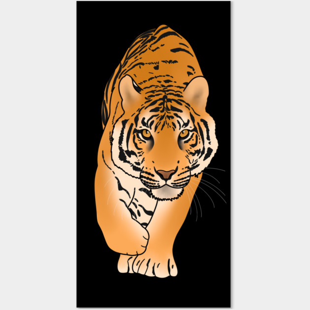 Tiger Stalking, Big Cat, Love Tigers Wall Art by logiamerch