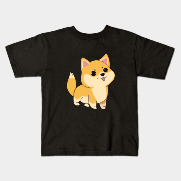 Kawaii Shiba Inu Dog, Love Shiba Inus Kids T-Shirt by logiamerch