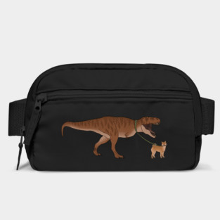 Funny Shiba Inu Dog walking T Rex Dinosaur Bag