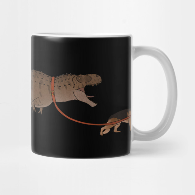 Funny German Shepherd walking T Rex Dinosaur by logiamerch