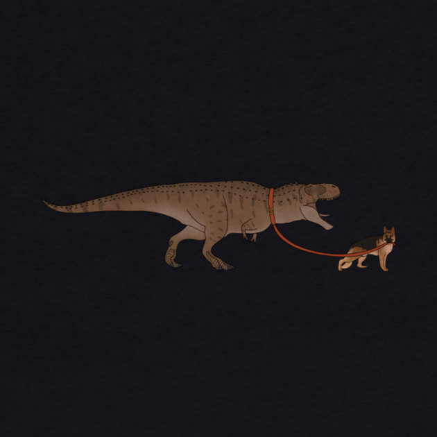 Funny German Shepherd walking T Rex Dinosaur by logiamerch