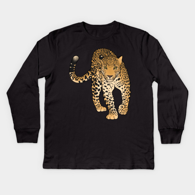 Leopard Cat, Love Big Cats Kids Long Sleeve T-Shirt by logiamerch