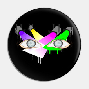 Pigeons Playing Ping Pong Melting Lights Pin