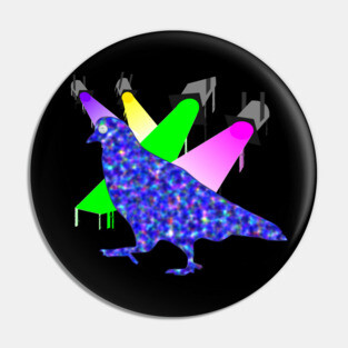 Pigeons Playing Ping Pong Moon Eyes Pin