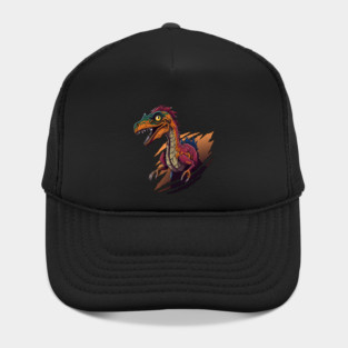 Velociraptor Dinosaur Vivid Colors Hat