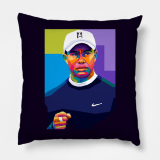 Tiger Woods Pop Art Pillow