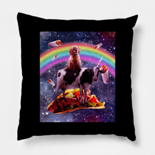 Space Dog Riding Cow Unicorn - Taco & Burrito Pillow