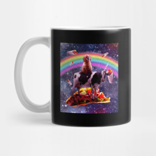 Space Dog Riding Cow Unicorn - Taco & Burrito Mug