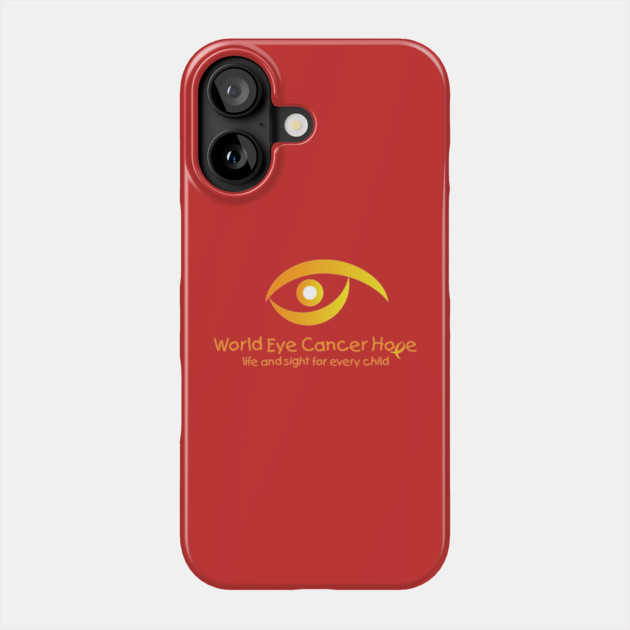 WE C Hope Logo in Gold Phone Case by World Eye Cancer Hope