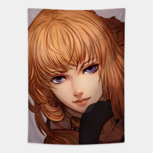 anime girl brown hair Tapestry