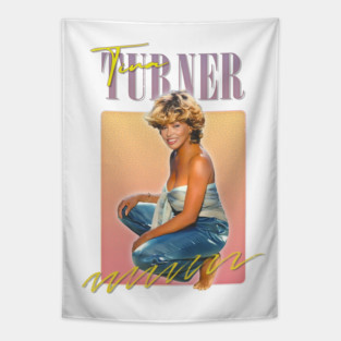 Tina Turner / 80s Style Retro Fan Art Design Tapestry