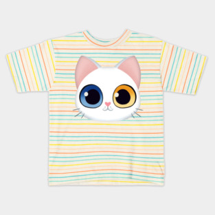 Cute White Kitten Kids T-Shirt