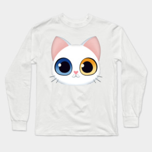 Cute White Kitten Long Sleeve T-Shirt