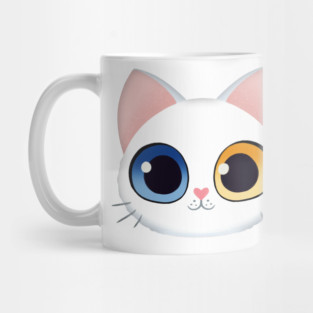 Cute White Kitten Mug
