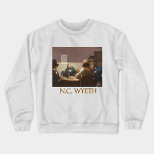 Wild Bill Hickok at Cards by N.C. Wyeth Crewneck Sweatshirt