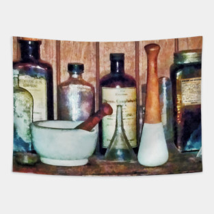 Pharmacists - Mortar and Pestle and Pestle Tapestry