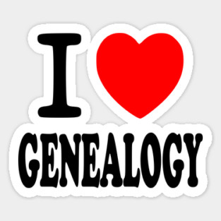 I Love Genealogy Magnet