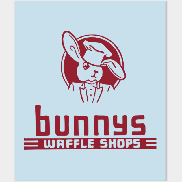 Bunnys Waffle Shops Vintage Restaurant Matchbook Wall Art by Yesteeyear