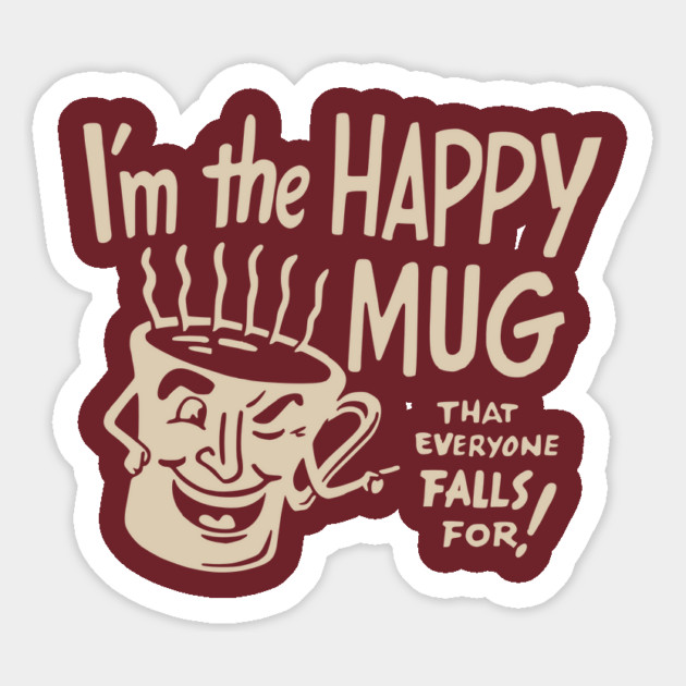 Retro Coffee Lovers Shirt I'm The Happy Mug Dennie's Diner Monticello Indiana Vintage Matchbook Tshirt Americana 50s Diner Shirt Retro Cafe Magnet by Yesteeyear