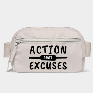 Action Over Excuses Motivation Bag