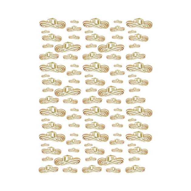 Sombrero Vueltiao Gold Leaf Pattern (White Background) by Diego-t