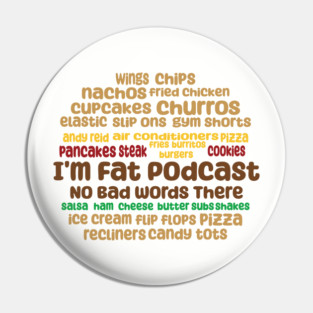 I'm Fat Podcast Word Cloud Pin