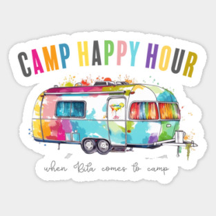 Camp Happy Hour Sticker