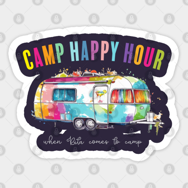 Camp Happy Hour (for dark shirts) Sticker by Camp Happy Hour