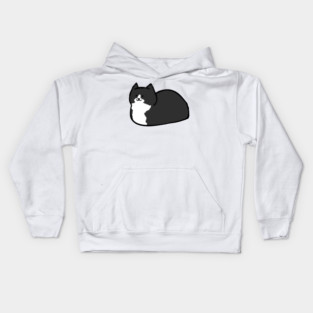 Tuxedo Cat Loaf Kids Hoodie