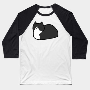 Tuxedo Cat Loaf Baseball T-Shirt