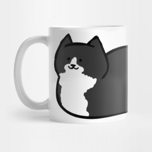 Tuxedo Cat Loaf Mug