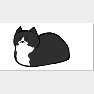 Tuxedo Cat Loaf Posters and Art