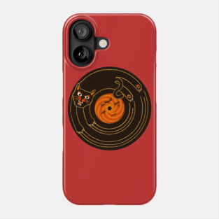 CAT SCRATCH / VINYL RECORD (brown and orange) Phone Case