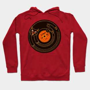 CAT SCRATCH / VINYL RECORD (brown and orange) Hoodie