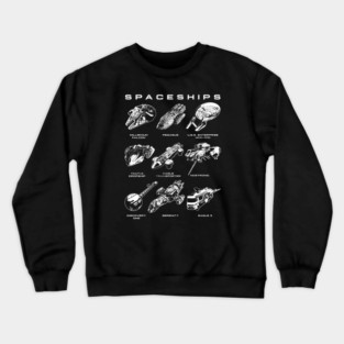 STAR TREK SCIENCE FICTION SPACESHIPS Crewneck Sweatshirt