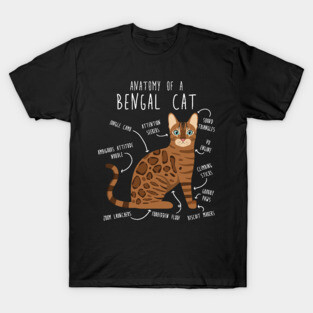 Bengal Cat Anatomy T-Shirt