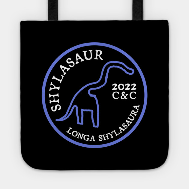 Shylasaur (Special Periwinkle Badge Edition) Tote by allisawr