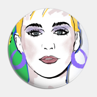 KATY PERRY 80S RETRO STYLE Pin