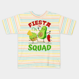 Fiesta Squad Guacamole Lovers Cinco De Mayo Funny Mexican Food Men Women Kids Kids T-Shirt
