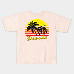 Bermuda Retro Sunset Kids T-Shirt
