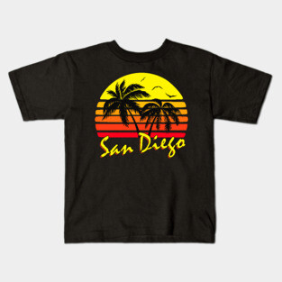 San Diego Retro Sunset Kids T-Shirt
