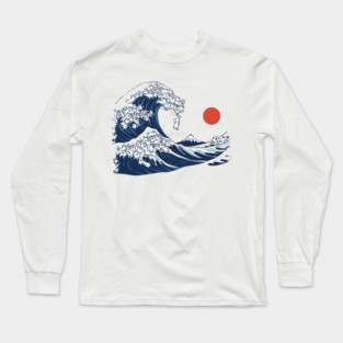 The Great Wave of Samoyed Long Sleeve T-Shirt