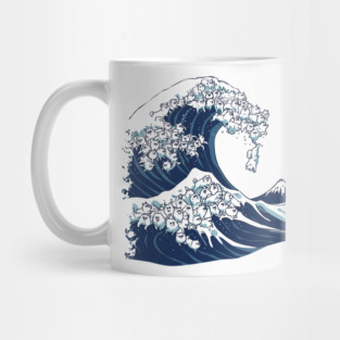 The Great Wave of Samoyed Mug