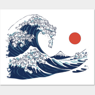 The Great Wave of Samoyed Posters and Art