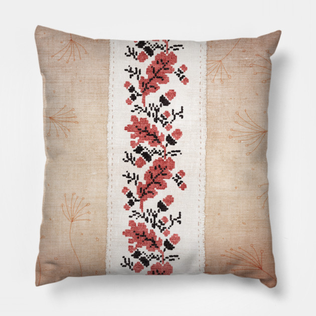 Ukrainian Embroidery: Kherson Pillow by vladstudio
