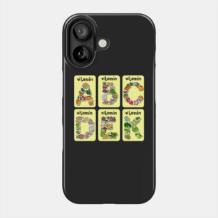 Vitamin letter illustration Phone Case